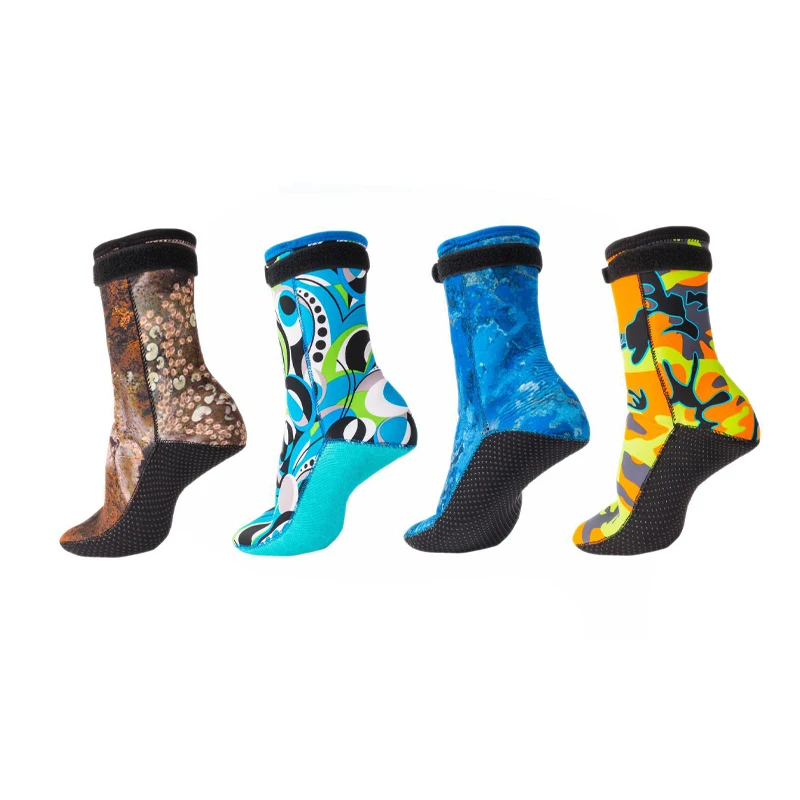 Оптовая торговля в наличии серфинг камуфляж плавательный 3 мм; Нескользящие носки; Носки из неопрена пляж дайвинг носки для