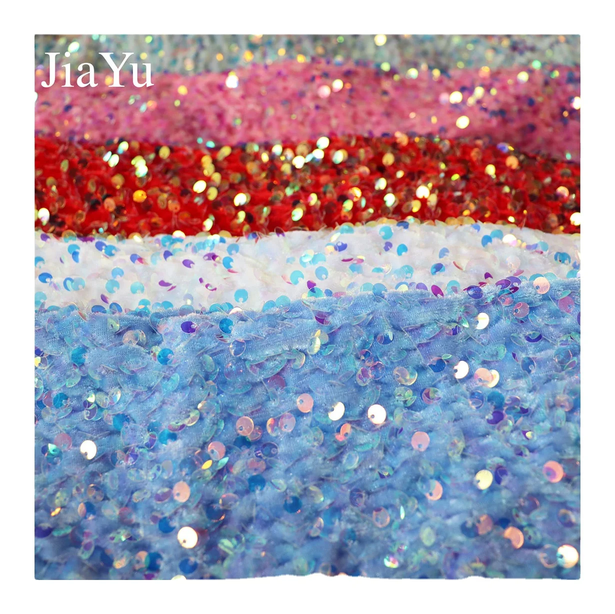 
New Fashion White Velvet With Foam White Iridescent Sequin Embroidery Sequin Velvet Sequin Fabric For Garment 