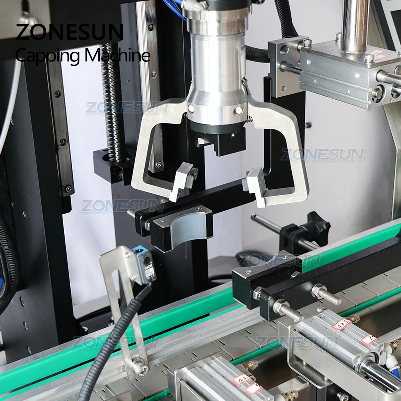 ZONESUN ZS-XG445 Automatic Screw Servo Trigger Spray Bottle Capping Machines With Cap Vibratory Feeder