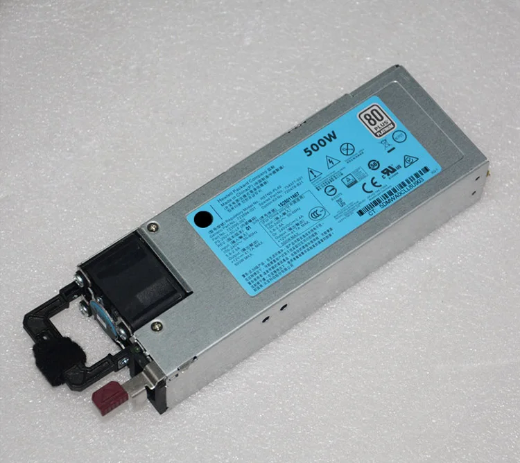  Блок питания с гибким слотом 500 Вт для HP Proliant DL360 DL380 Gen9 G9 Platinum PSU 720478-B21 754377-001