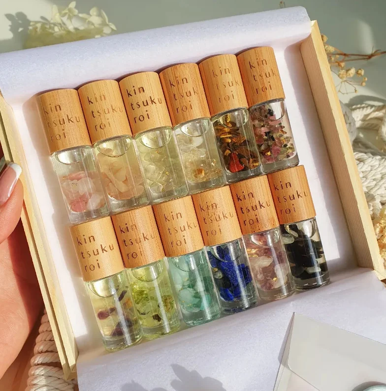 colorful roll on glass bottle Perfume flower pattern 10ml Essential oil glass roller bottle