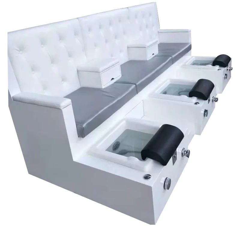Best Luxury three seat nail spa chairs luxury nail salon pedicure manicure
