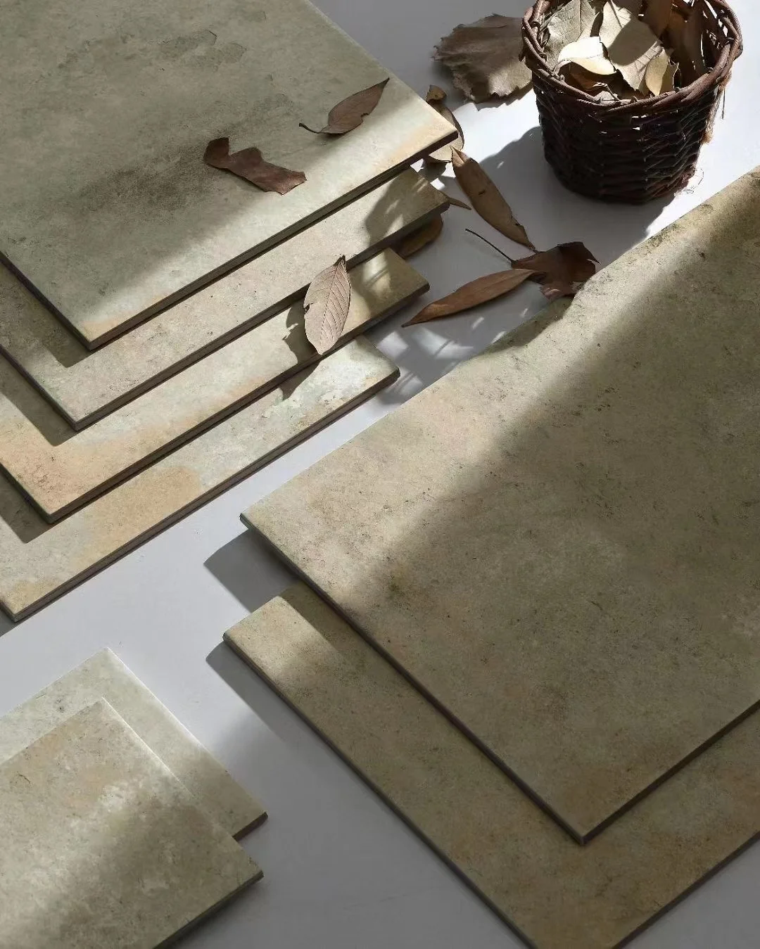 French Pattern Travertine Porcelain Tiles