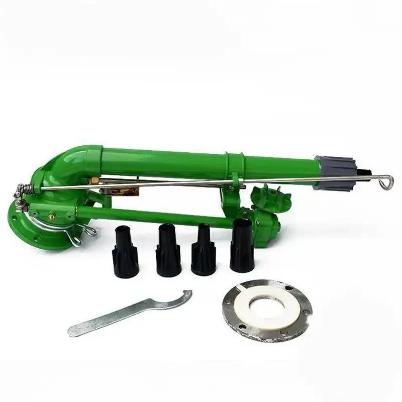 Agricultural Turbine Vortex Rod Metal Rocker Sprinkler water Sprayer Metal Big spray Rain Gun Garden Irrigation Equipment
