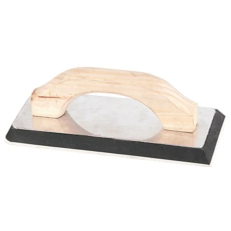 float trowel with wooden handle