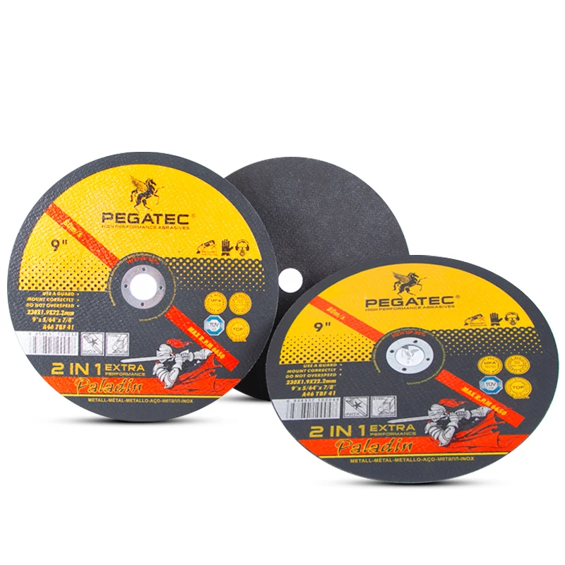 PEGATEC Manufacturers 9 Inch 230x1.9x22.2mm Metal Inox Abrasive Cutting Disc