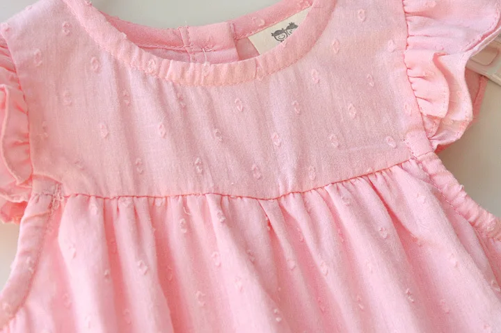 Summer Baby Dress Wedding Pink Dress White Baby Dress Newborn Solid Headband Set for 6 Month Baby Girl Children Mini Bage Floral