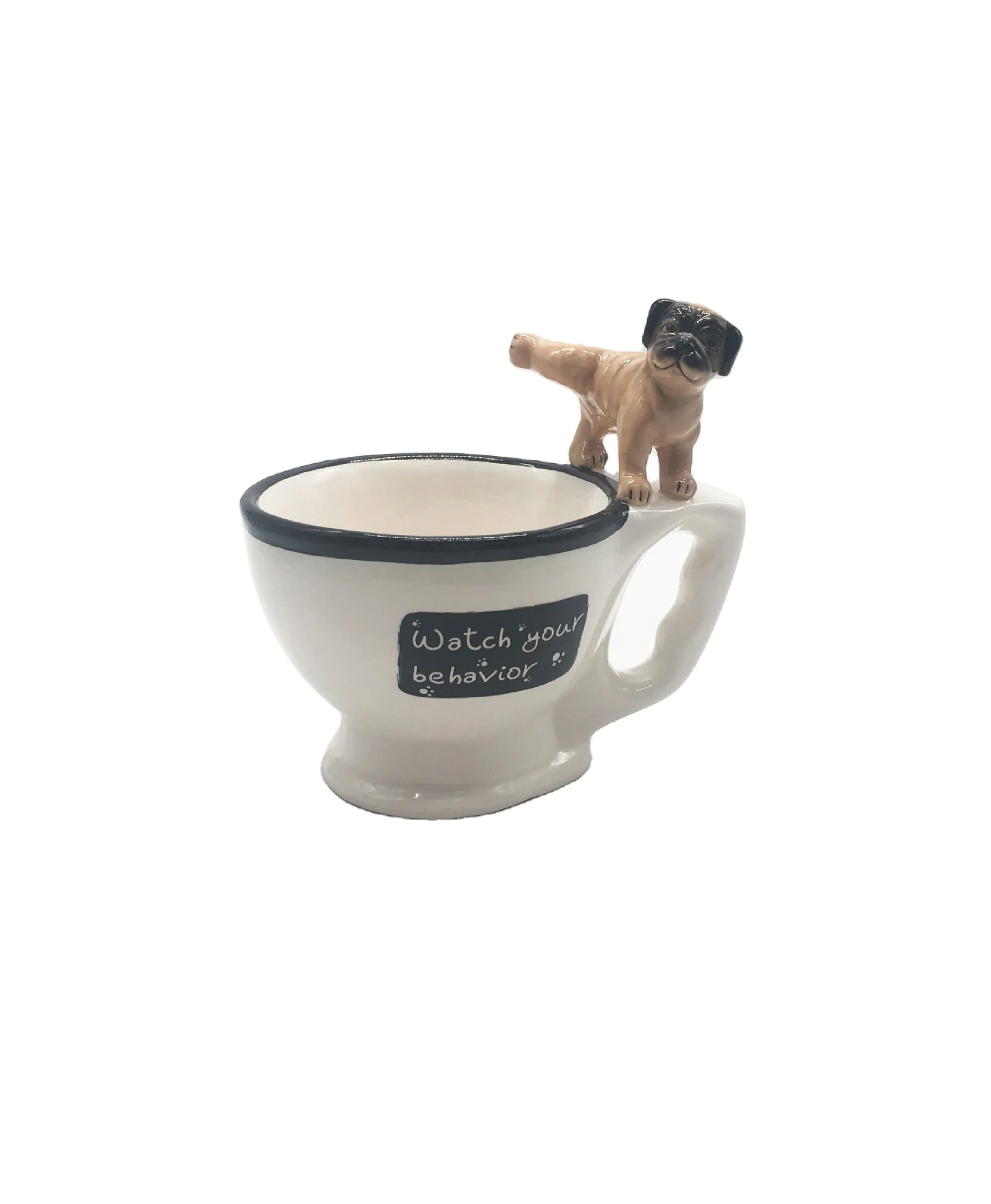 hot ceramic cat toilet cup funny toilet mug animal toilet coffee cup