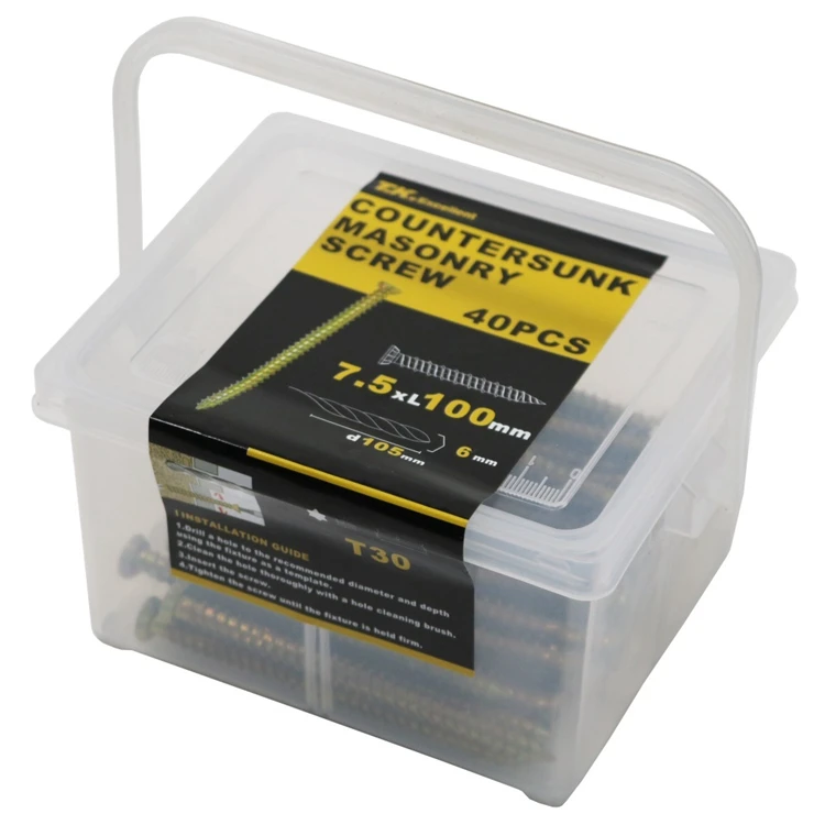 Construction Lag Screw Exterior Coated Torx Drive Heavy Duty Wood Screw