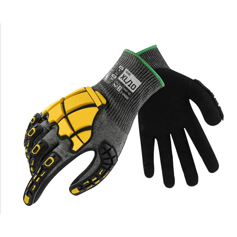 anti impact Capa anti impacto oilfield Anti crash Cut Resistant gloves for flex construction