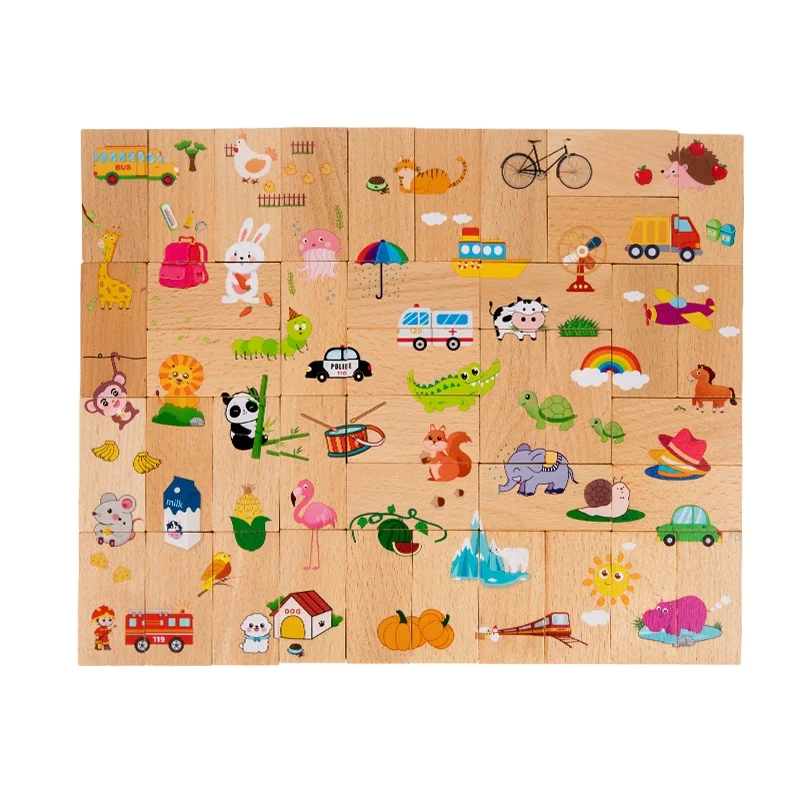 High Quality Wooden Digital Building Blocks Toy Children Color Shape Number Learning Toy Wooden Early Educational Toys kids