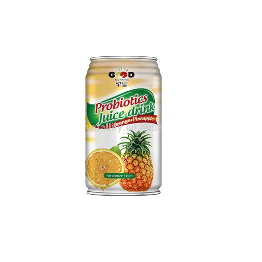 
new design label 310ml 250ml canned probiotics fruit juice drink 