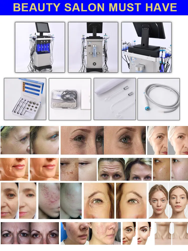 Good Price Aesthetic Machine 14 In 1 Skin Clean Pores Removal Oxygen Hydro Facial Machine For Beauty Spa