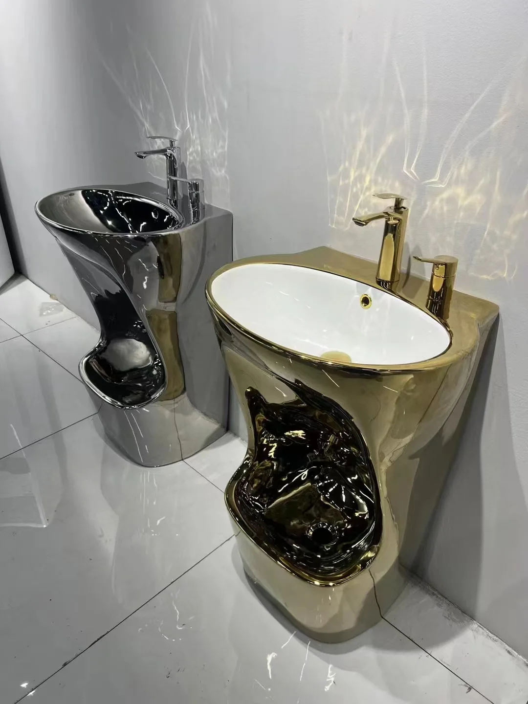 Custom automatic muslim prayer wash basin workplace muslim wash basin pedestal sink