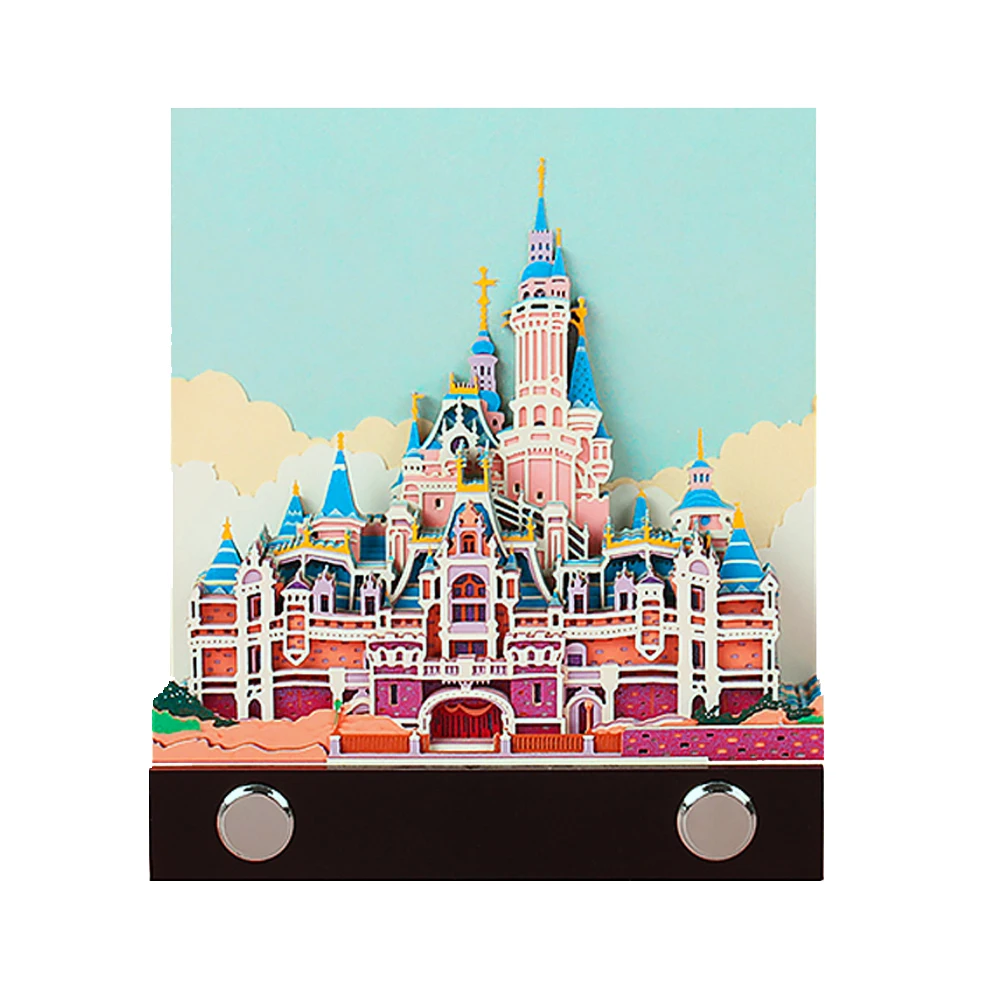 Holiday Gifts For Children Kids Fantasy Fairytale Castle Hogwarts Castle 3D Paper Cartoon Memo Pad Home School Office Use