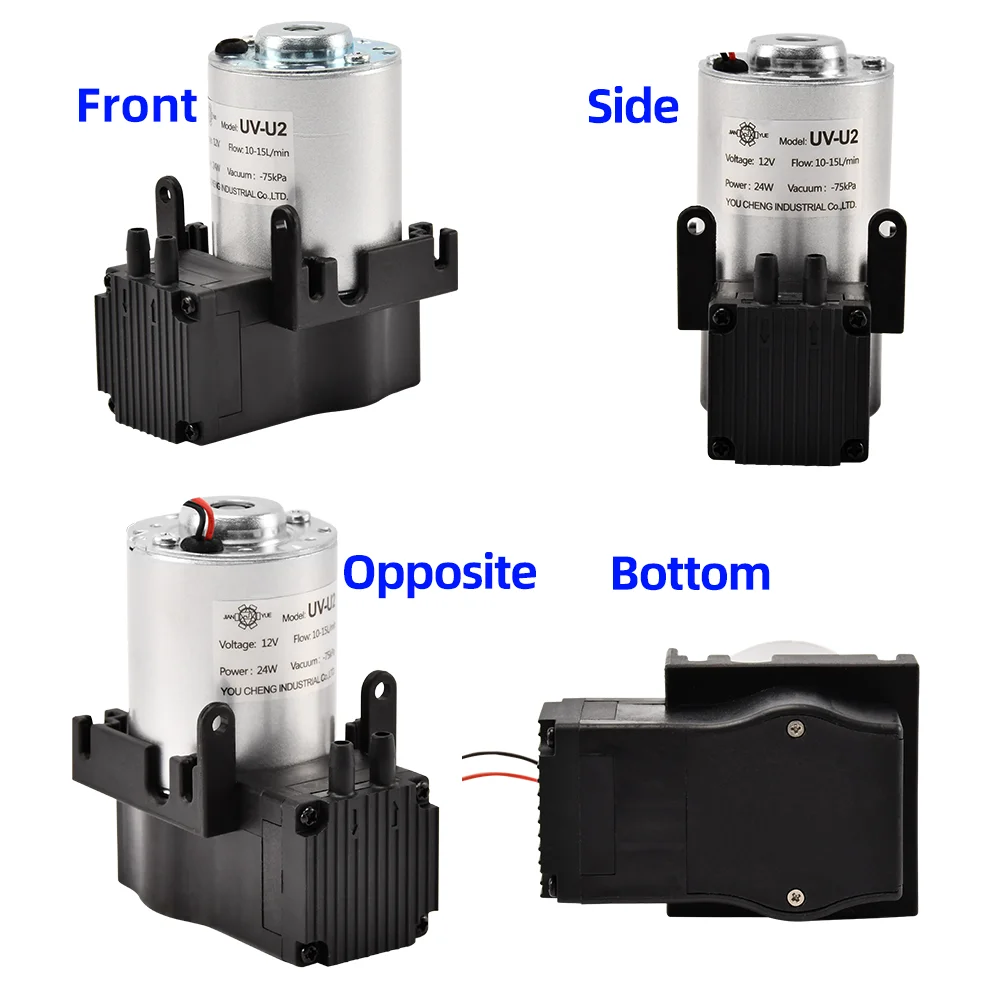 UV-U2 12V/24V/220V 13W Industrial DC Mini Electric Negative Air Pressure Diaphragm Vacuum Pump For Medical Equipment