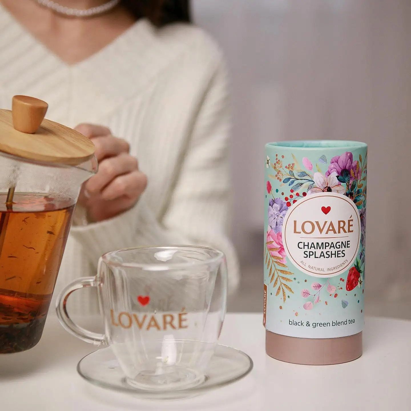 Easy take away Customized printing 2 piece telescopic paper cardboard tube box can pot for herbal tea products