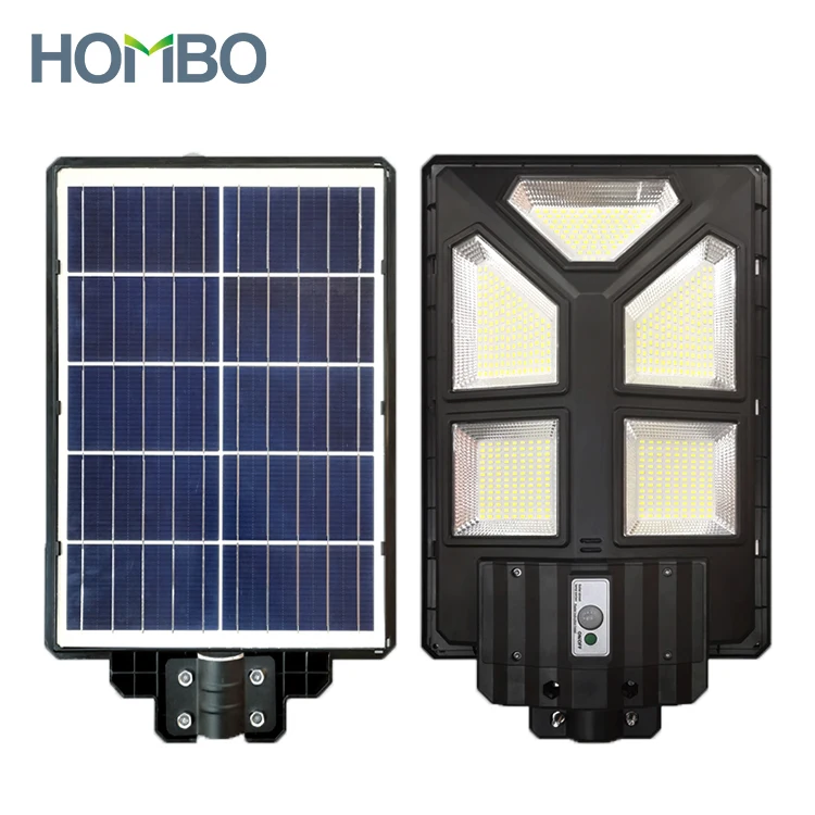 HOMBO встроенный ABS водонепроницаемый Ip65 наружный 150 Вт 200 300 все в одном светодиодный уличный фонарь на солнечной