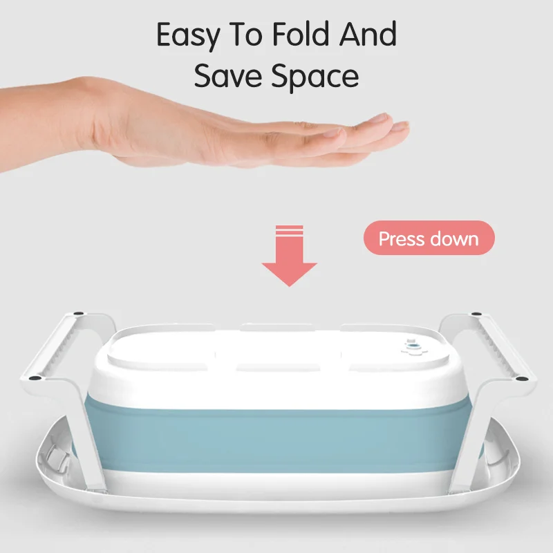 Amazon Hot Sale Eco-Friendly Portable Big Size Plastic Toddler Foldable Bath Tubs Folding Baby Bathtub for Kids