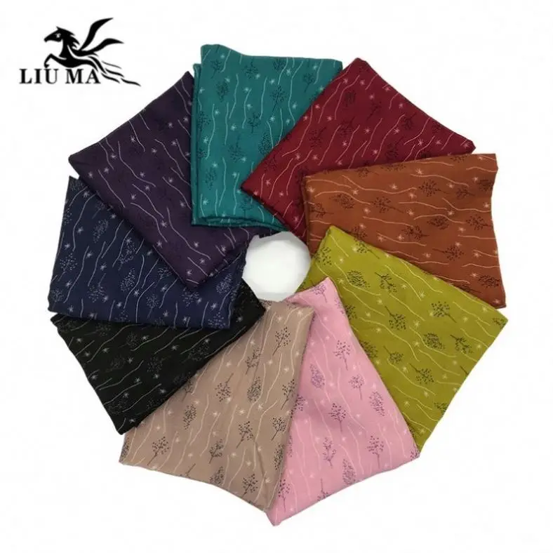 Latest design printed scarf shawl women dubai hijab Beautiful turkish viscose cotton scarf hijabs