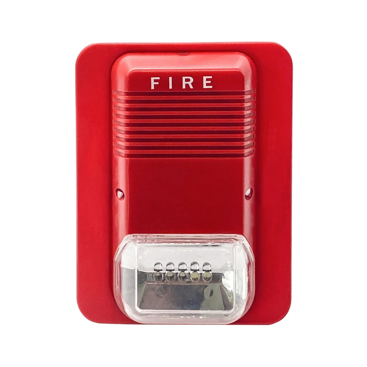 Fire Strobe Siren with LED Light Horn Strobe Sounder 12V/24V Fire Alarm Siren Speaker Fire Alarm System Accessories