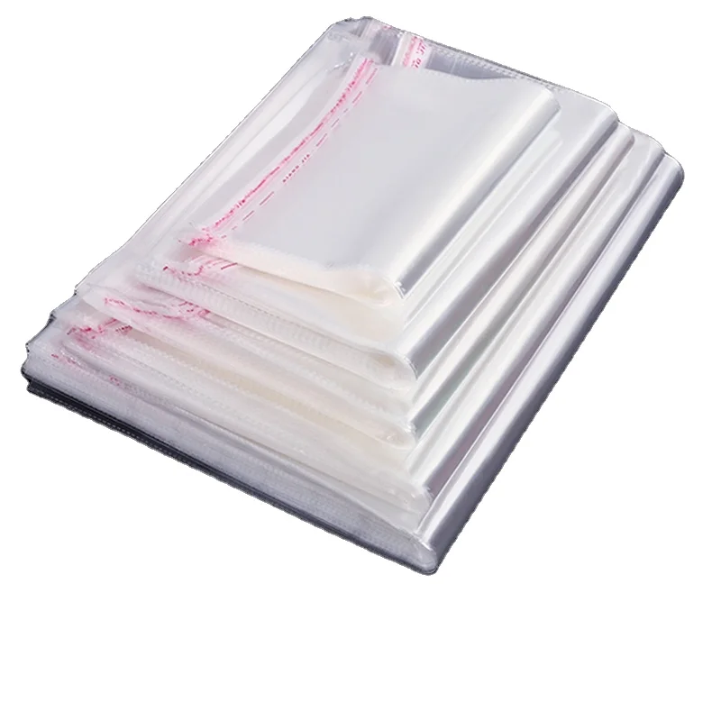 Прозрачный самоклеящийся мешок, одежда, футболка, ювелирные изделия, пластиковая упаковка, индивидуальный 5 Шелковый, Ширина 17 см, полипропиленовый пакет