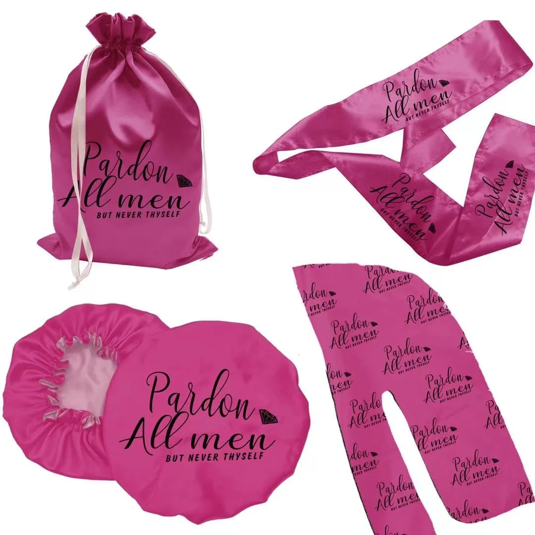 
 Лидер продаж, нет минимального заказа, бесплатный образец, атласные шапки и атласная обертка для волос для женщин, длинная шляпа с вьющимися волосами и долговечность с пользовательским логотипом  