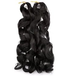 Wholesale loose Wave Braiding Hair Synthetic Wavy Braiding Hair Extension 22 inch Curly Hair Extensions For Braids Extensions