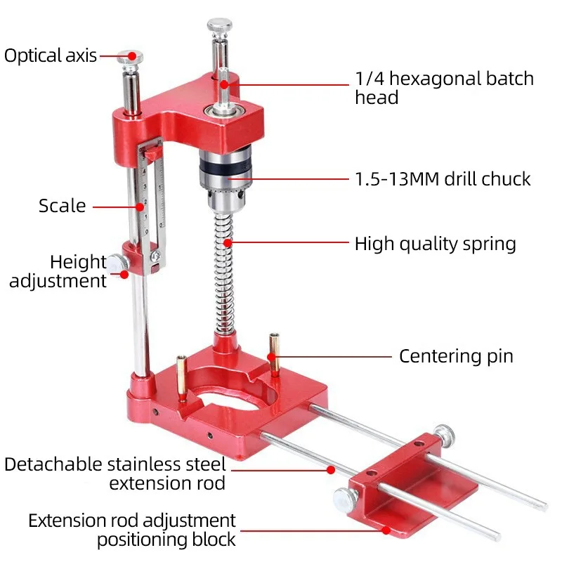 Woodworking Drilling Locator Tool Precision Positioner Adjustable Fixture Positioning Panel Fixing Clip Carpenter Tool