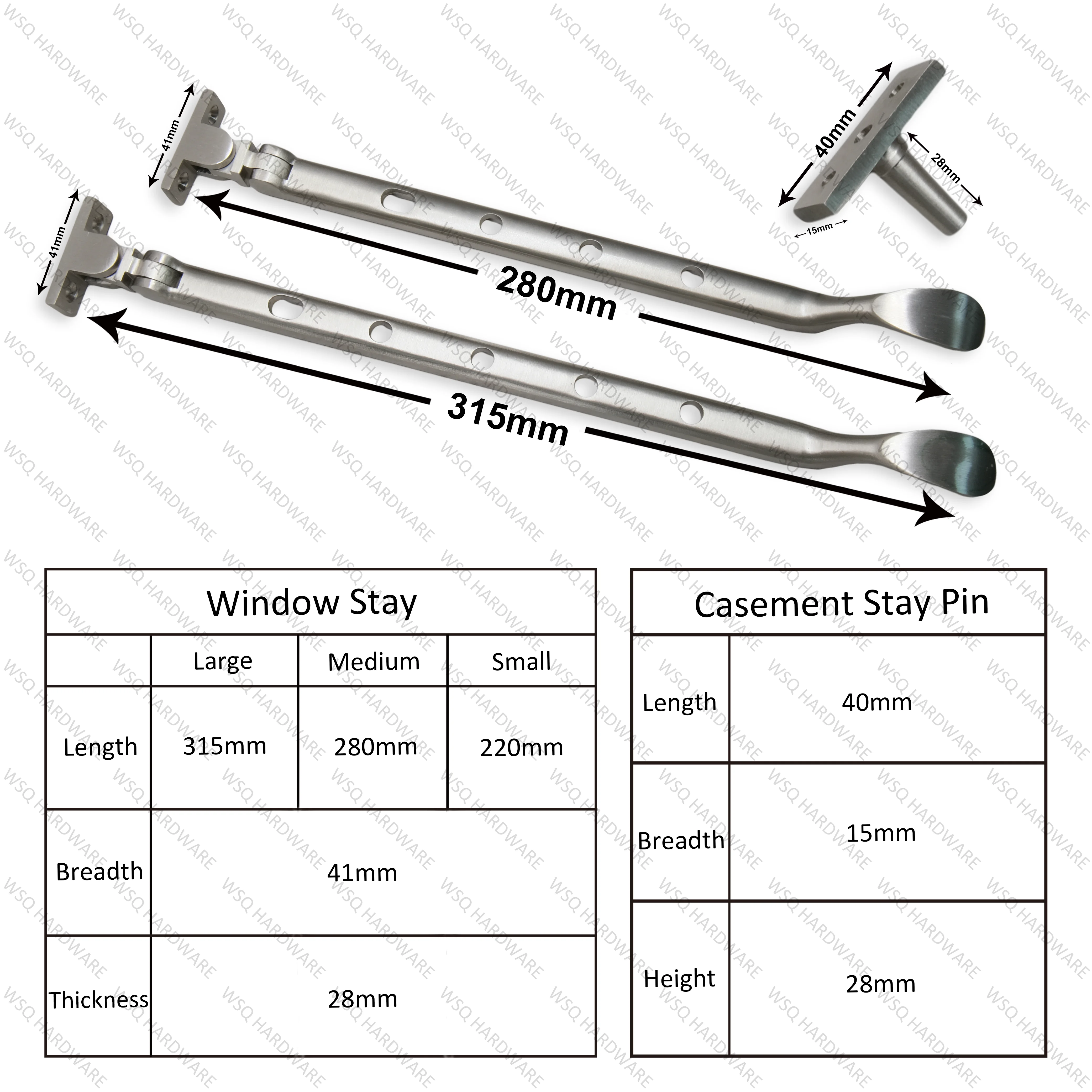 Casement stay metal brass satin nickel  window hardware heavy duty windows adjuster security window latches