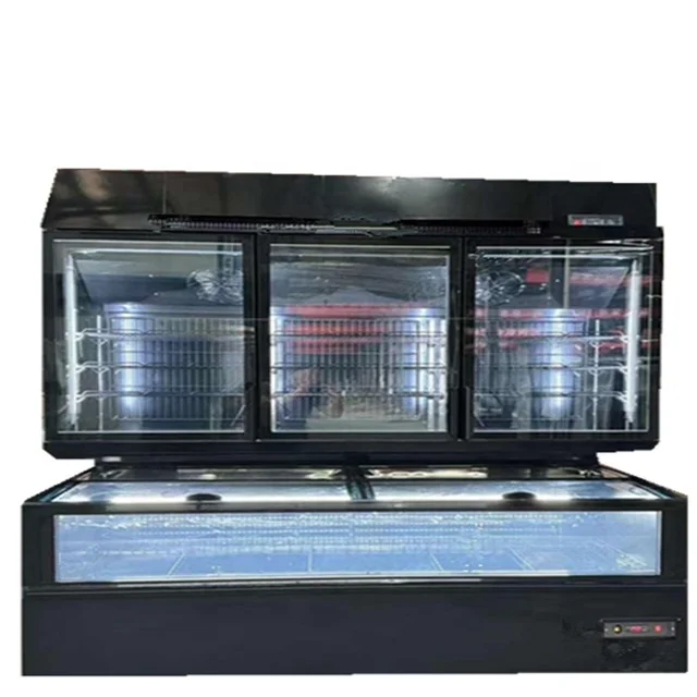 Supermarket Freezer Overhead Combined Island Freezer Plug-In Ice cream display freezer