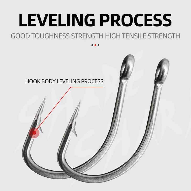 S68 Sea Fishing Circle Hooks Saltwater Live Bait Fishing Hook Stainless Steel powerful sharp Octopus Bass Hook