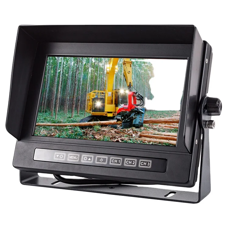 HD 7 inch 12V-DC36V IPS Screen Waterproof IP69 Monitor Car Rear View Monitor for the Engineer Truck