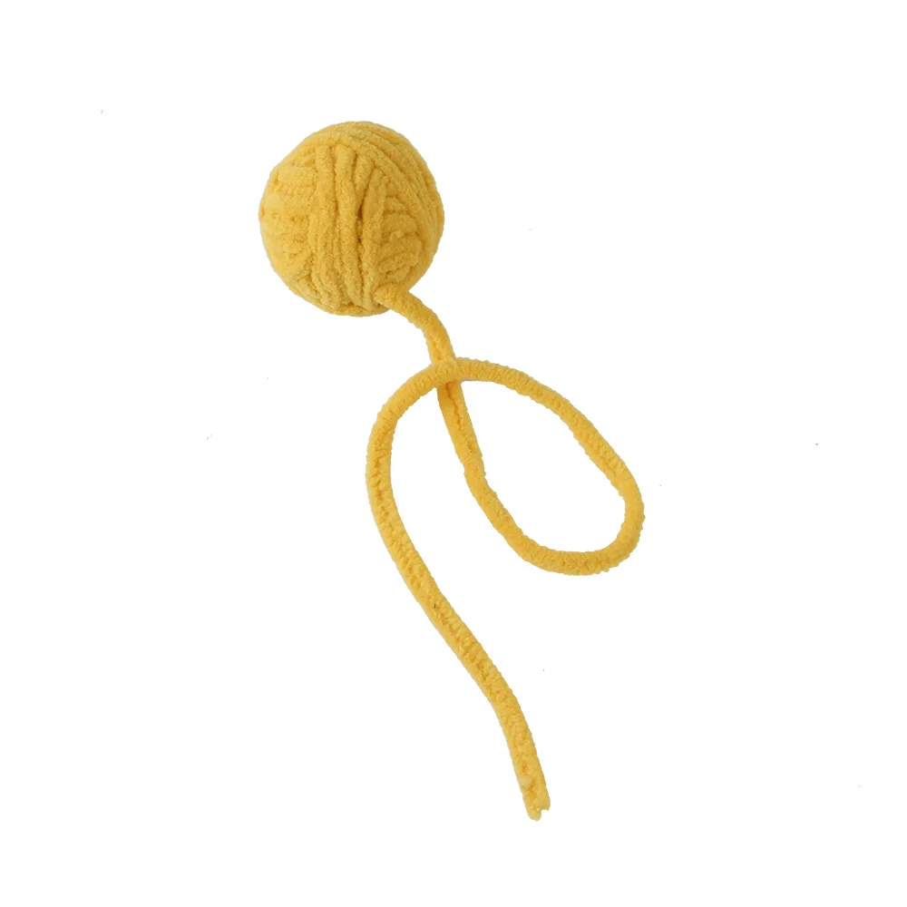 Pet products cat funny relieve boredom chew tease cat toy ball bell color wool ball