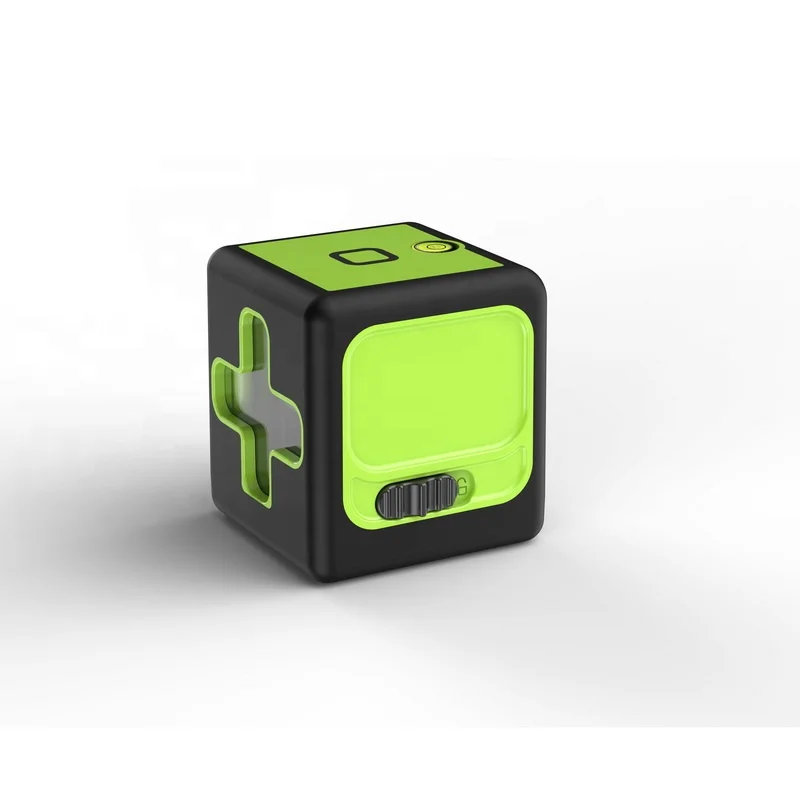 Профессиональный 2-линейный лазерный нивелир с зеленым лучом, ручной инструмент с внутренней батареей