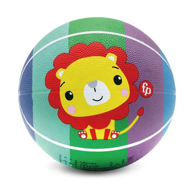 17cm Kindergarten rubber bouncy custom colorful inflatable playground ball for kids