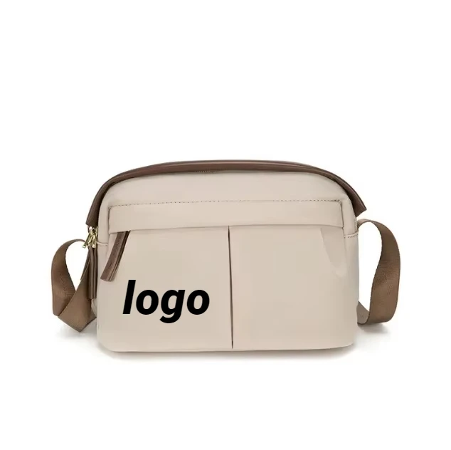 Custom LOGO Print Nylon Oxford Shoulder Bag for Women 2024 Trendy Casual Mom Bag Small Crossbody Purse