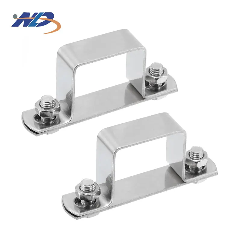 U Shaped Connector Bracket 304 Stainless Steel Bar Security Holder Brackets for Door Window Shed Closed Bar Holder Strut Channel