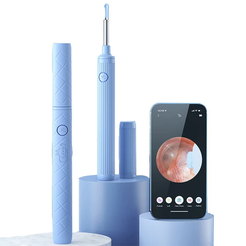 Smart Wireless Otoscope Camera Visual Ear Cleaner Inspection Tool 1080P HD Video WiFi IP67 Waterproof ear wax removal endoscope