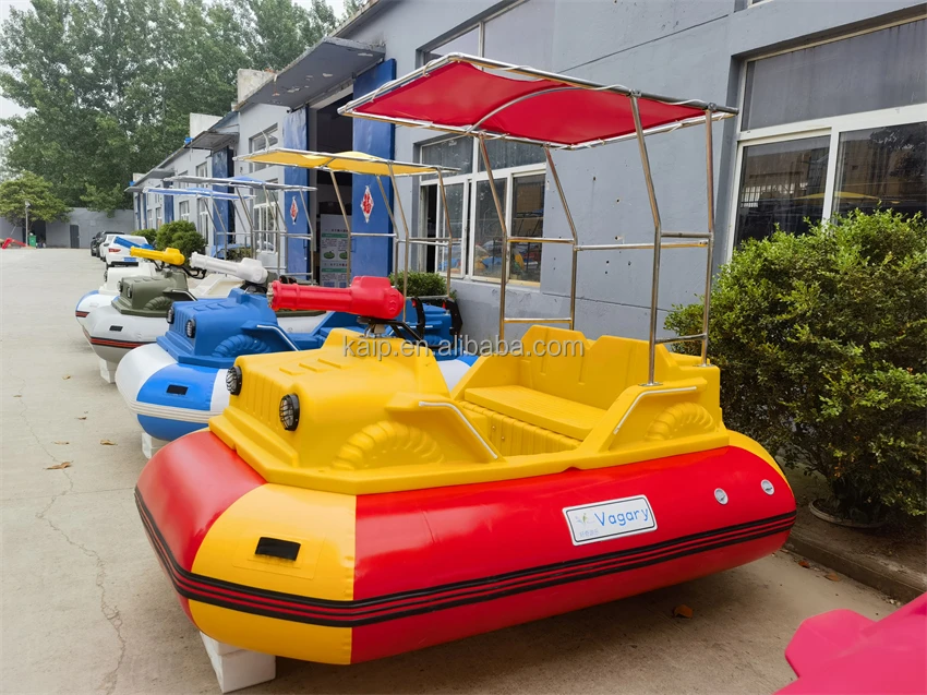 Customized tank water gun rubber boat navy blue HDPE thickened wear-resistant plastic transparent boat foam machine
