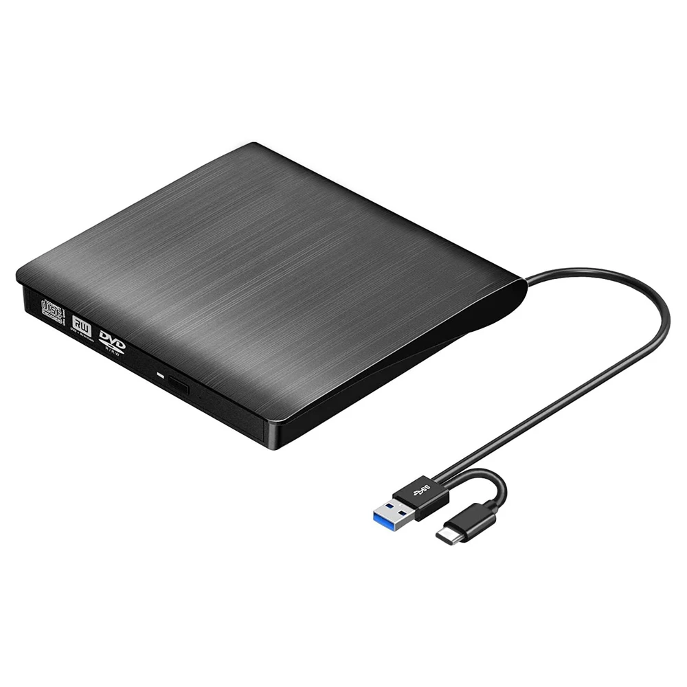 EDD08 USB 3 0 & Type C DVD-привод CD-горелка-бесплатный высокоскоростной считыватель для чтения и записи внешнего