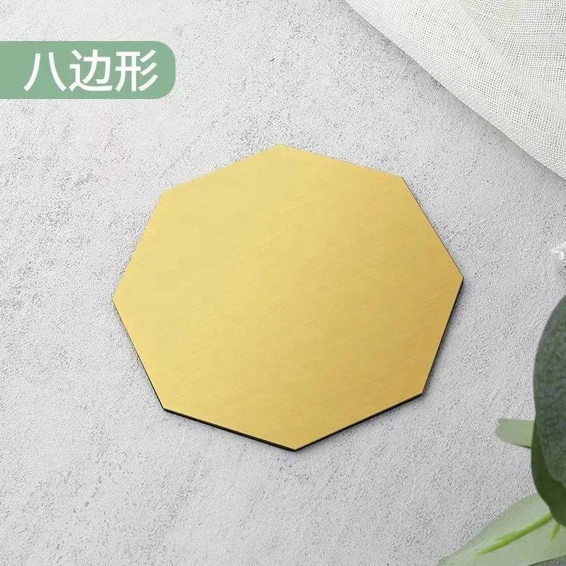 Simple Style Geometric Shapes Stainless Steel Metal Gold Coasters
