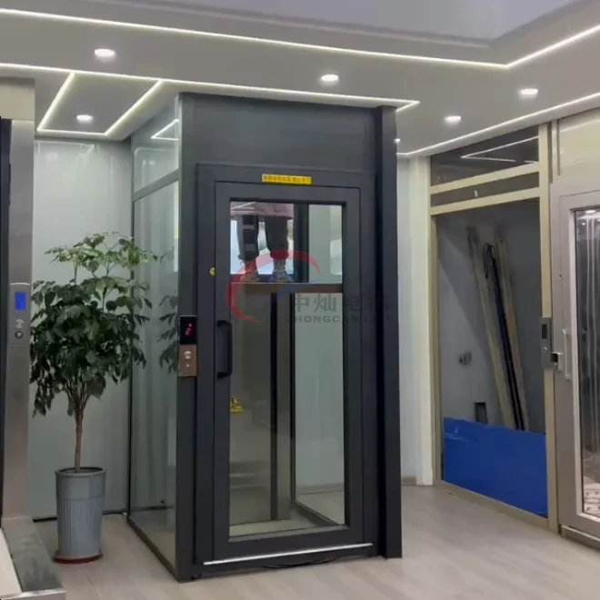 High quality external interior panoramic glass 2 person four floors villa residential hydraulic elevator for houses for usa