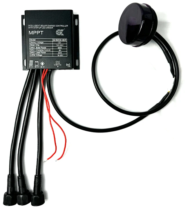 Solar Charge Controller Circuit Board 12V 24V 8A Light Control MPPT Solar Charge Controller with Microwave Sensor