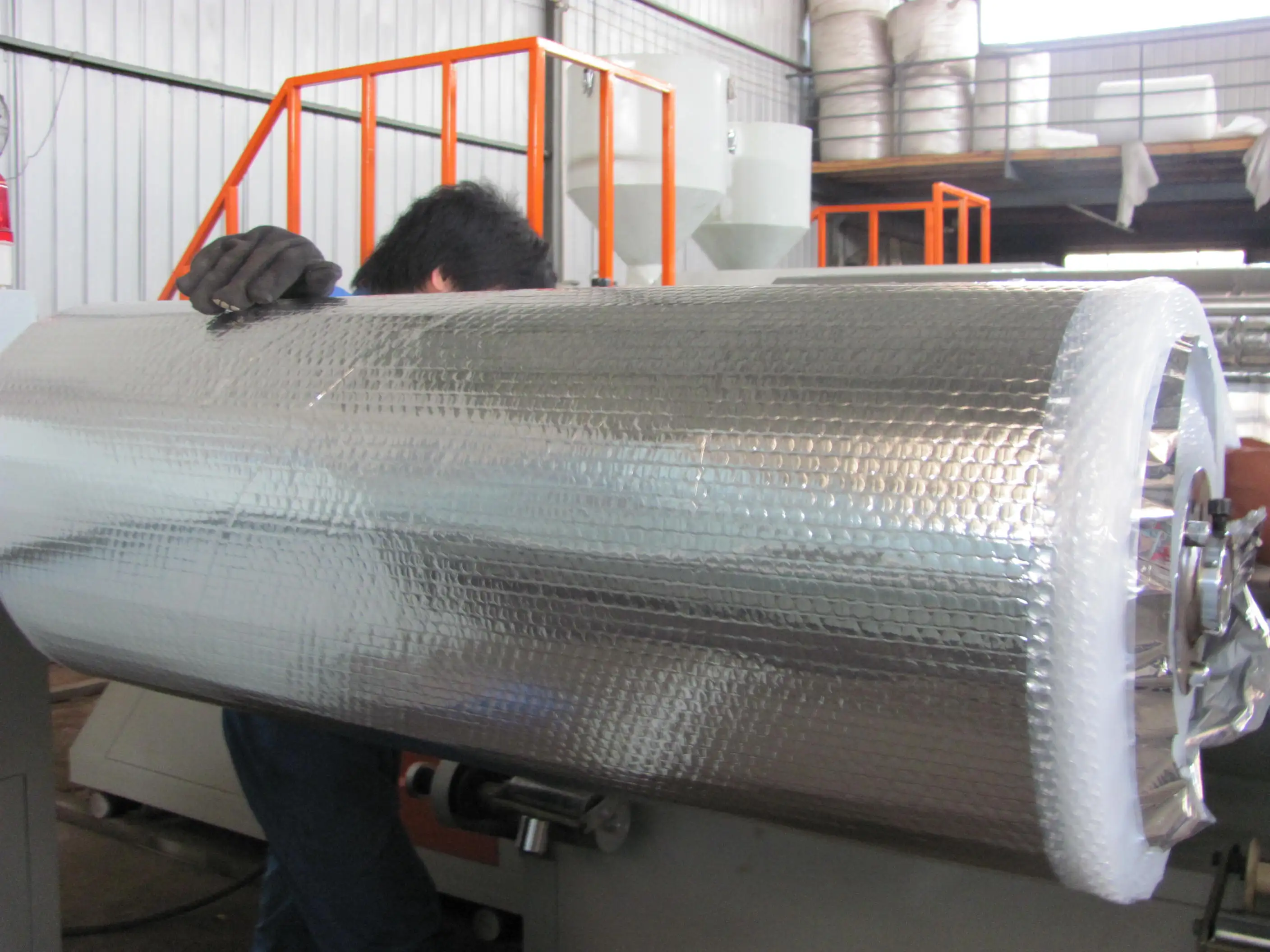 Polyethylene wrapping air bubble film making machine
