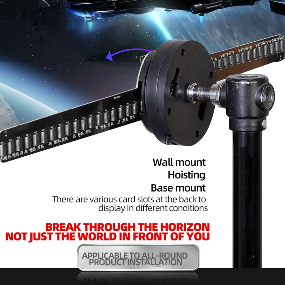 A3W 42cm Hologram Projector 3D Holographic Display Advertising Fan LED Advertising Player Hologram Fan