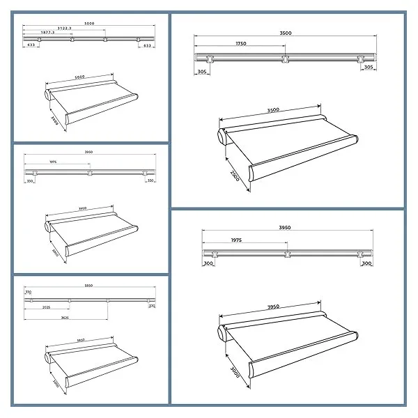 New Products Awning with Wind and Sun Sensor Professional Electric Full Cassette Awning for Sun Protection