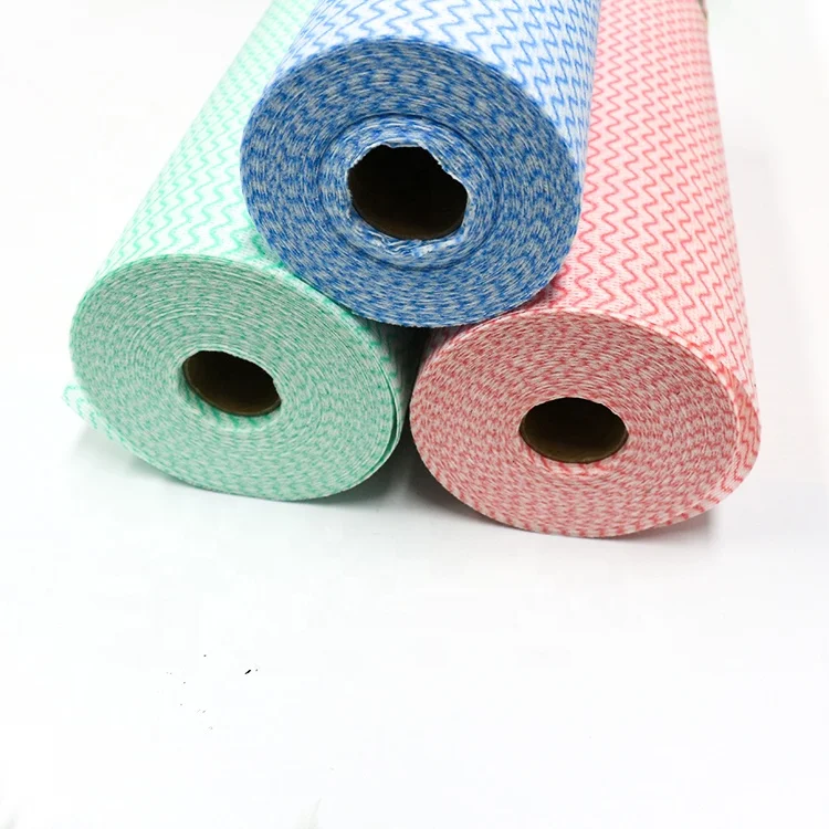 Spunlace Nonwoven Cleaning Wiping Cloth Rolls Kitchen Cleaning Wipes for household Cleaning Cloth