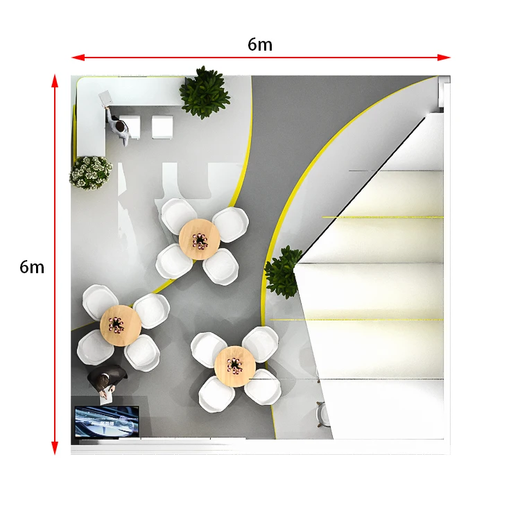 Izexpo 30Mins Quick Build 6X6 Booth Custom Exhibition Display Stand Fashion Stall Design Booth Exhibition Hot Trade Show Booth