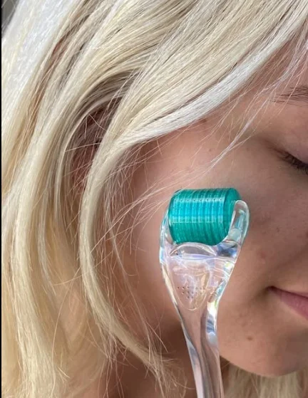 Derma roller 540 needles for beard derma roller hyaluronic acid body roller with logo